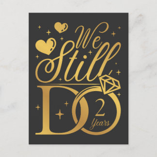 私たちはいまだに 2 年の結婚記念日 ポストカード