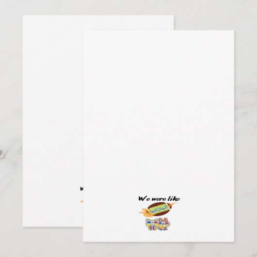 私たちはうわーっ 招待状 (正面/裏面)