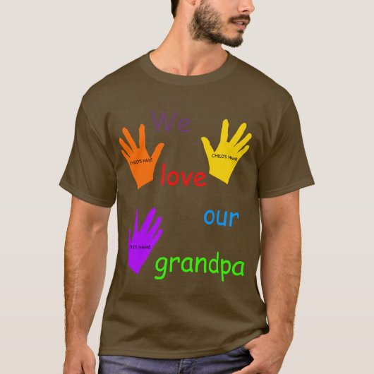 私たちはおじいちゃんのTシャツが大好き Tシャツ (正面)