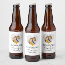 私たちはおじいちゃんを愛している | カスタムビールボトルラベル