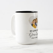 私たちはおじいちゃんを愛している | コーヒパーソナライズされたーマググ ツートーンマグカップ (正面左)