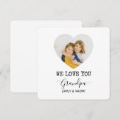 私たちはおじいちゃんを愛している | フォトカパーソナライズされたード (正面/裏面)