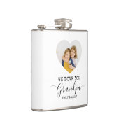 私たちはおじいちゃんを愛している | フラッパーソナライズされたク フラスク (右)
