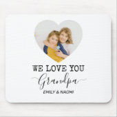 私たちはおじいちゃんを愛している | マウスパーソナライズされたパッド マウスパッド (正面)