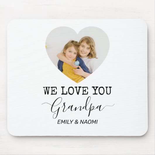 私たちはおじいちゃんを愛している | マウスパーソナライズされたパッド マウスパッド (正面)