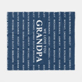 私たちはおじいちゃんパーソナライズされたの子供の名前が大好き フリースブランケット (正面(横))