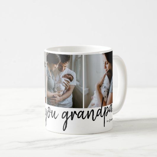 私たちはおじいちゃんモダンを愛している3写真父の日  コーヒーマグカップ (正面右)