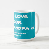私たちはおじいちゃん達の名前が可愛くて大好き コーヒーマグカップ (正面右)