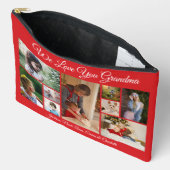 私たちはおばあちゃんを愛している | カスタム赤9枚 アクセサリーポーチ (見開き)