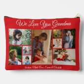 私たちはおばあちゃんを愛している | カスタム赤9枚 アクセサリーポーチ (裏面)
