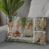 私たちはおばあちゃんを愛している | フォトコラージュ ランバークッション