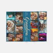 私たちはおばあちゃんを愛している | モダンハートの写真コラージュ フリースブランケット (正面(横))