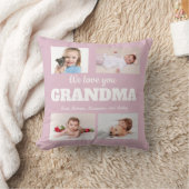 私たちはおばあちゃんを愛する4フォトピンク クッション (ブランケット)