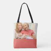 私たちはおばあちゃんカスタムが大好きフォトマザーズデイギフト トートバッグ (裏面)