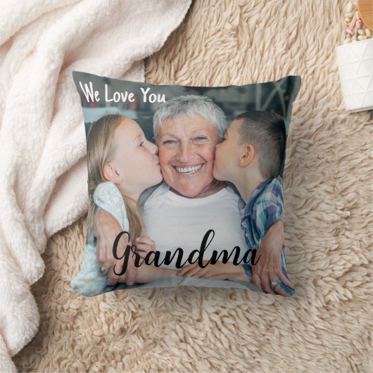 私たちはおばあちゃんカスタムが大好きフォトマザーズデイ クッション (ブランケット)