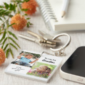 私たちはおばあちゃんパーソナライズされたの写真と名前が大好き キーホルダー (正面右)