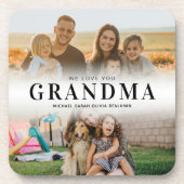 私たちはおばあちゃんパーソナライズされたを愛する2写真 コースター (正面)