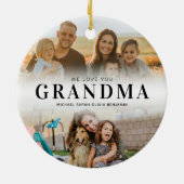 私たちはおばあちゃんパーソナライズされたを愛する2写真 セラミックオーナメント (裏面)