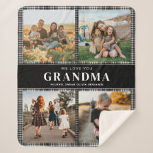 私たちはおばあちゃんパーソナライズされたを愛する4写真コラージュ