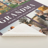 私たちはおばあちゃんパーソナライズされたを愛する4写真コラージュ シェルパブランケット (3/4)