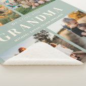 私たちはおばあちゃんパーソナライズされたを愛する4写真コラージュ シェルパブランケット (3/4)