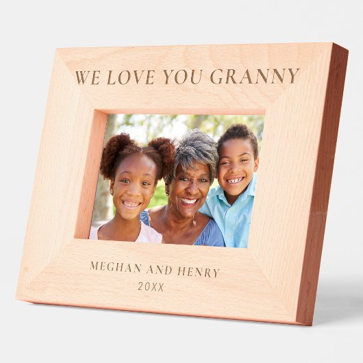 私たちはおばあちゃん写真パーソナライズされた枠ギフトが大好き レーザー彫刻フレーム