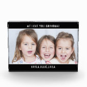 私たちはおばあちゃん家族の写真が大好き フォトブロック (正面)