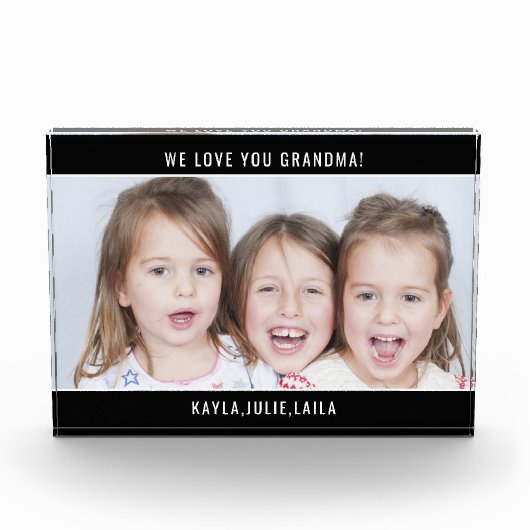 私たちはおばあちゃん家族の写真が大好き フォトブロック (正面)