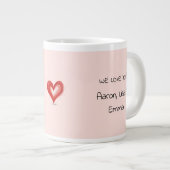 私たちはおばあちゃん、カスタムおばあちゃんギフト、専門マグカップ大好き ジャンボコーヒーマグカップ (正面右)