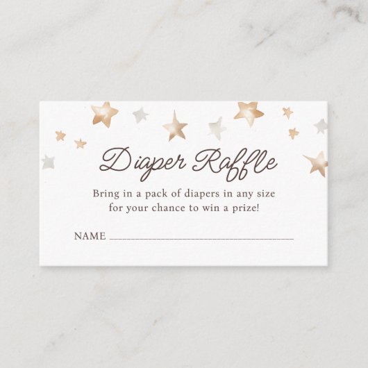 私たちはおむつラッフル男女兼用を心から待つ エンクロージャーカード (正面)