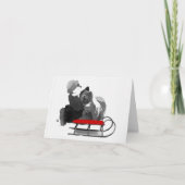 私たちはおもしろいチョウのホリデーカードを持っているか カード (正面)