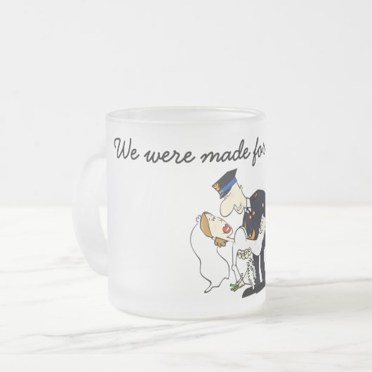 私たちはお互いに作られた フロストグラスマグカップ (正面左)