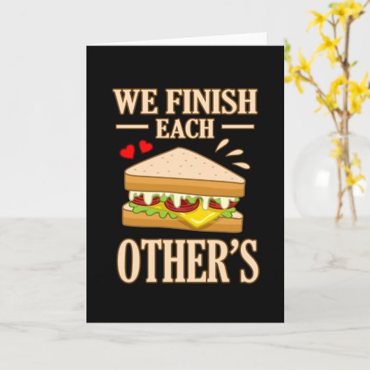 私たちはお互いのサンドウィッチボローニャ肉を仕上げる カード (黄色い花)