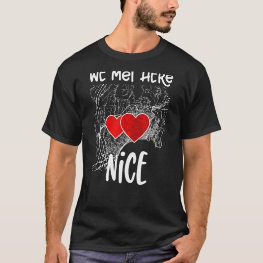 私たちはここで素敵な心の中の地図に会った Tシャツ (正面)