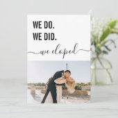 私たちはここで結婚しました シンプル おしゃれ フォト なし 招待状 (スタンド正面)