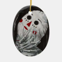 私たちはここにいる人形セラミックオーナメント