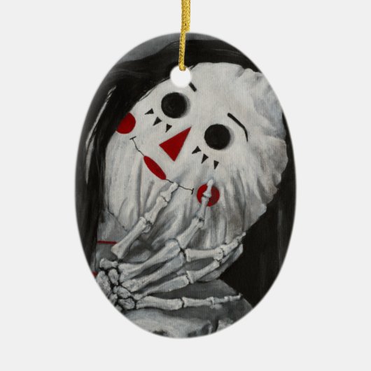 私たちはここにいる人形セラミックオーナメント セラミックオーナメント (正面)