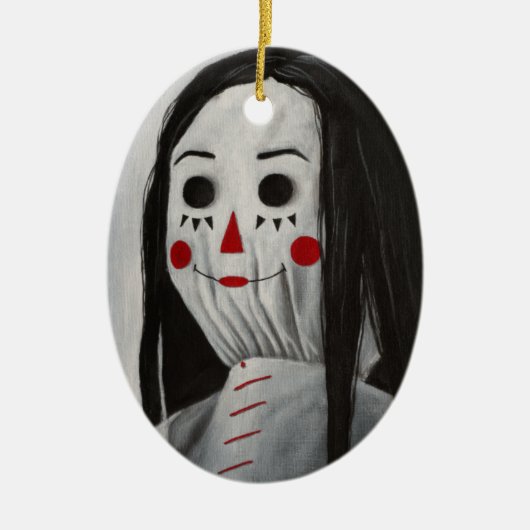 私たちはここにいる人形IVセラミックオーナメント セラミックオーナメント (正面)