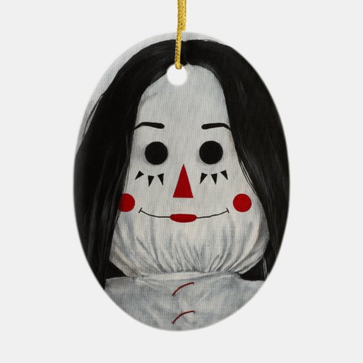 私たちはここにいる人形XIIセラミックオーナメント セラミックオーナメント (正面)