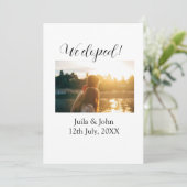 私たちはこっそりと結婚した　カップル名　市　日付　結婚しました 案内状 (スタンド正面)