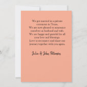 私たちはこっそりと結婚しました - 結婚したカップルの名前と日付 - 案内状 (裏面)