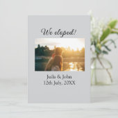 私たちはこっそりと結婚しました - 結婚式場, 日付 - 結婚しました 案内状 (スタンド正面)