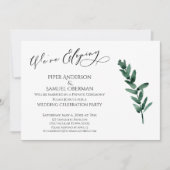 私たちはこっそりと緑のペイントの葉 受付のみ 招待状 (正面)