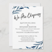 私たちはこっそりと青い葉の結婚式 受付のみ 招待状 (正面)