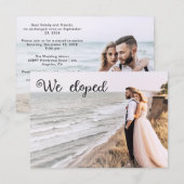 私たちはこっそり現代的でミニマルな2枚の写真のお知らせ (正面/裏面)