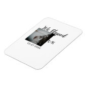 私たちはこっそり結婚しました。写真、名前、手紙、日付を追加してください マグネット (左側)