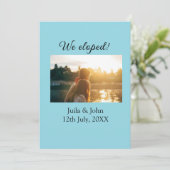 私たちはこっそり結婚しました - 結婚しました カップル名 都市, 日付 案内状 (スタンド正面)