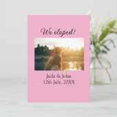 私たちはこっそり結婚しました - 結婚しました　名前　都市, 日付 案内状 (スタンド正面)
