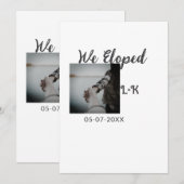 私たちはこっそり結婚しました 結婚写真 名前 日付を追加 シーズンカード (正面/裏面)