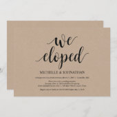 私たちはこっそり結婚しました, 結婚式の挙式なしの招待状 招待状 (正面/裏面)